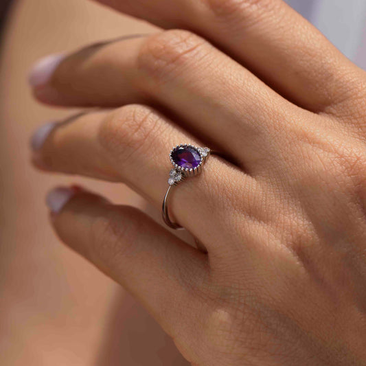 14K amethyst ring