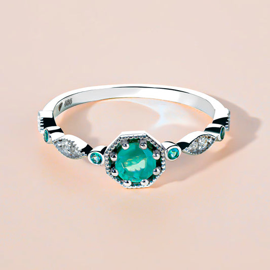 Diamond emerald ring