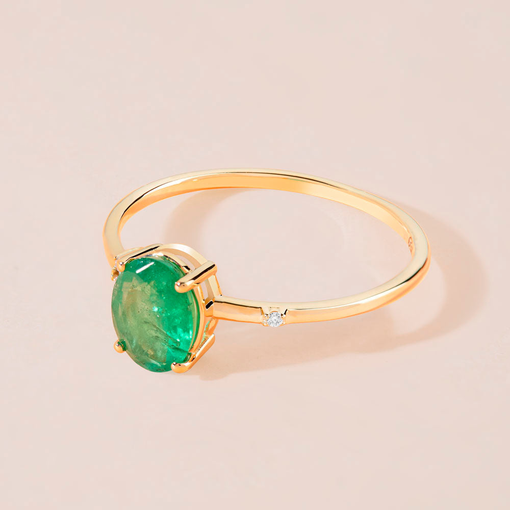 Diamond emerald ring