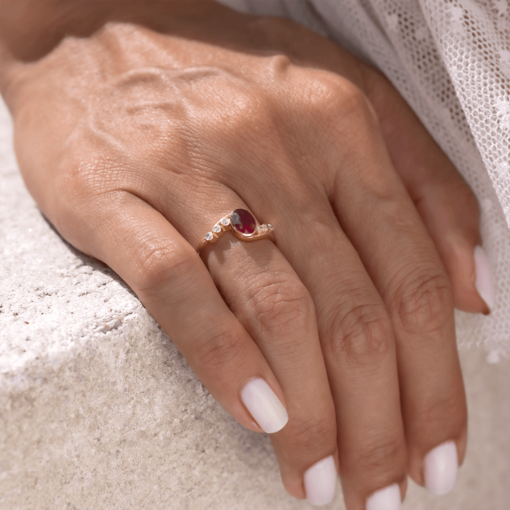 Ruby Ring with Diamonds