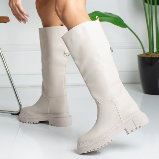 Beige Skin Luvia Long Boots