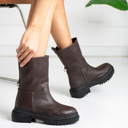 Brown Luvia Short Boots