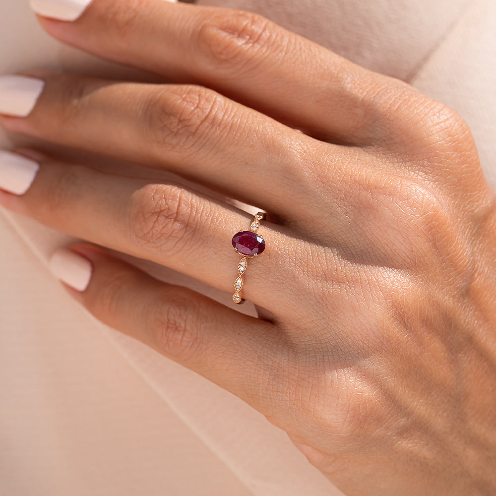 14K ruby Stone Ring