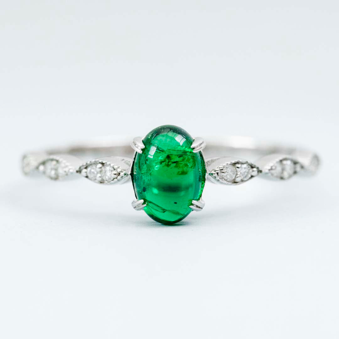 Emerald Stone 14k Gold Ring