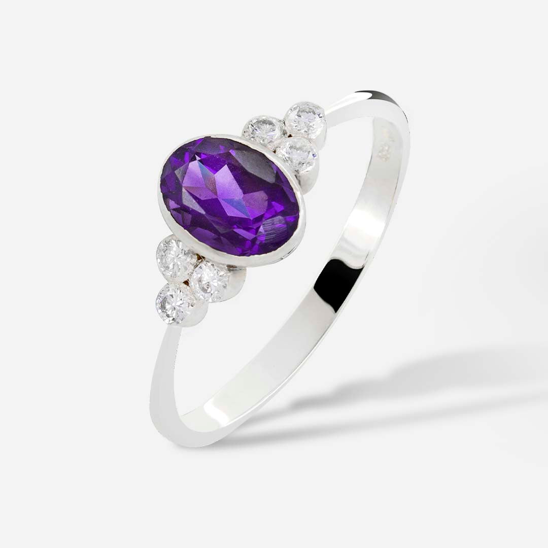 14K ring with amethyst stone