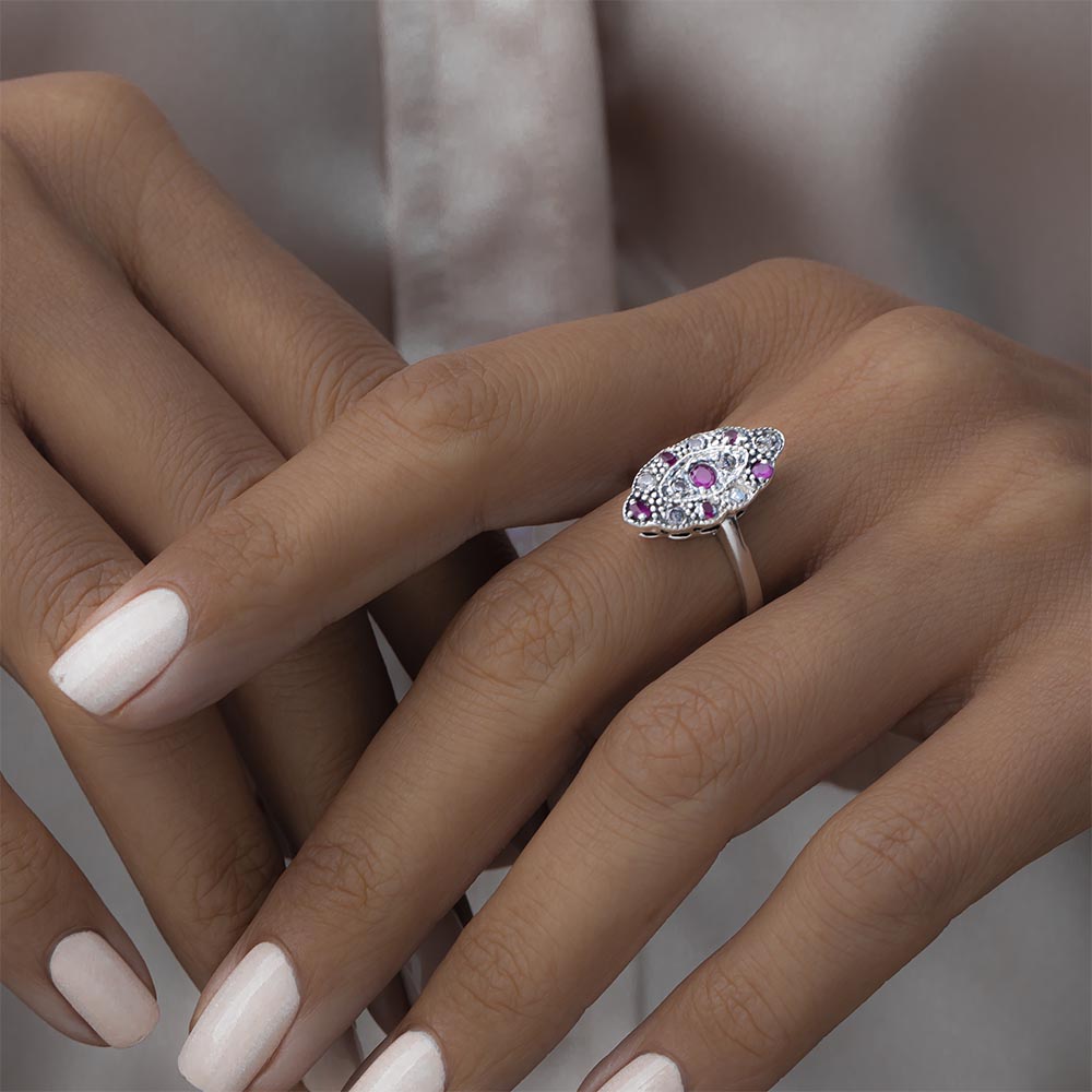 925 Carat Rubble Ring