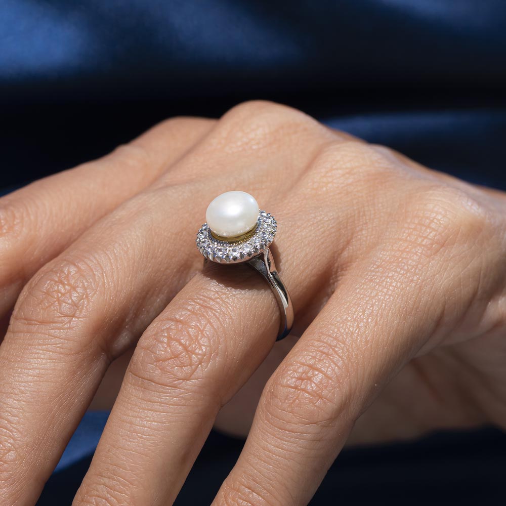 925 Carat Pearl Ring
