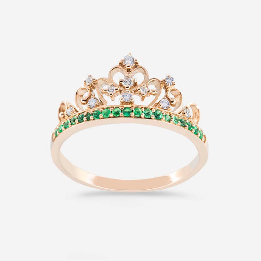 14K Golden Crown Ring