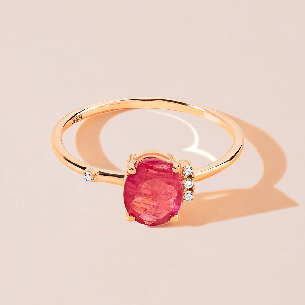 Ruby Ring with Diamonds