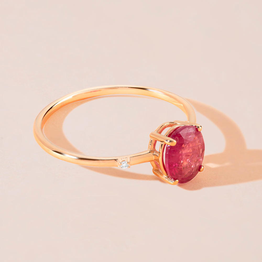 Ruby Ring with Diamonds