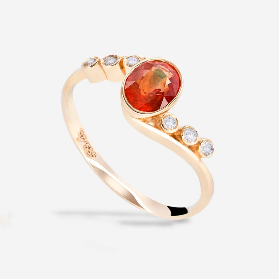 14K Gold Diamond Ruby Ring