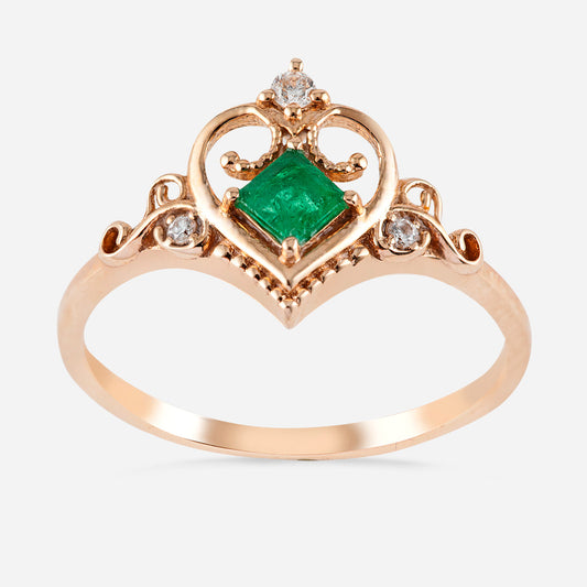 Vintage Design Emerald Ring