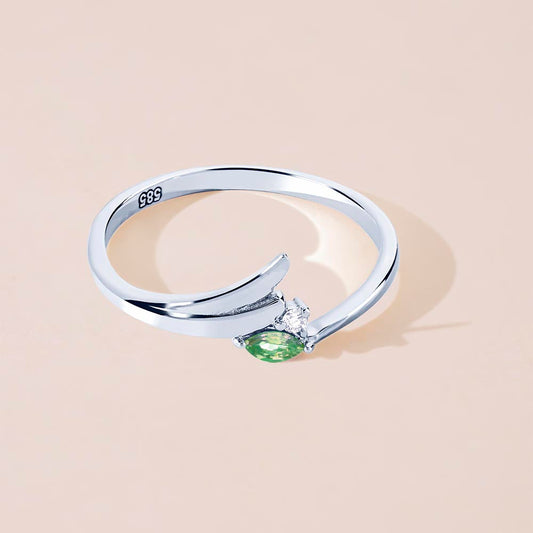 Diamond Marquise Cut Emerald Ring