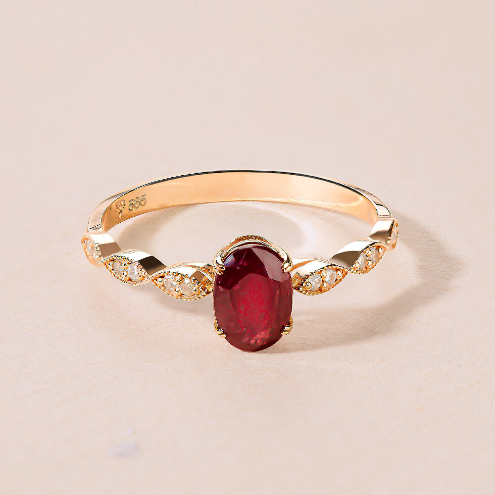 14K ruby Stone Ring