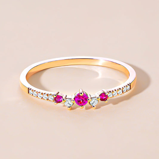 Ruby Ring with Diamonds