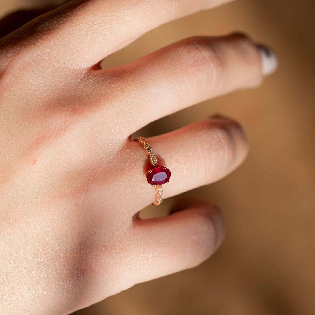 14K ruby Stone Ring