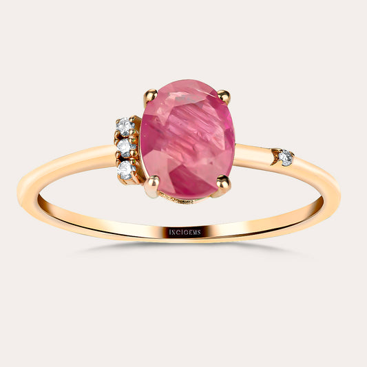 Ruby Ring with Diamonds