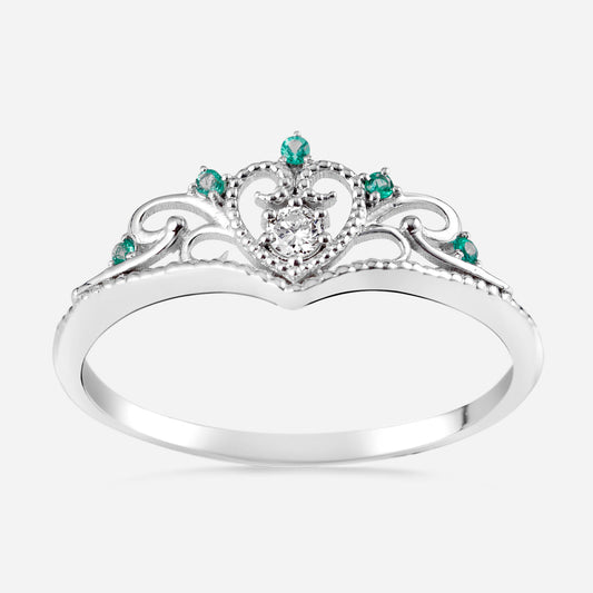 14K Golden Emerald Ring