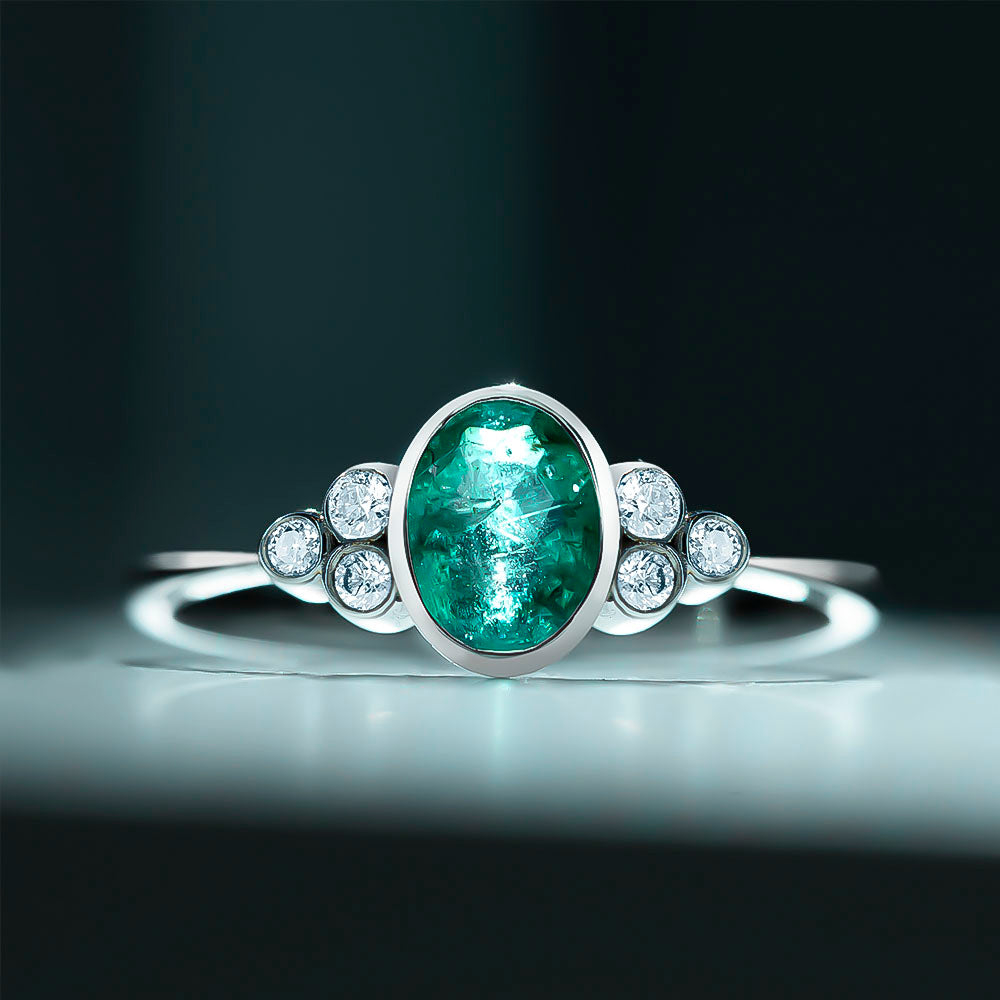 Emerald Stone 14k Gold Ring